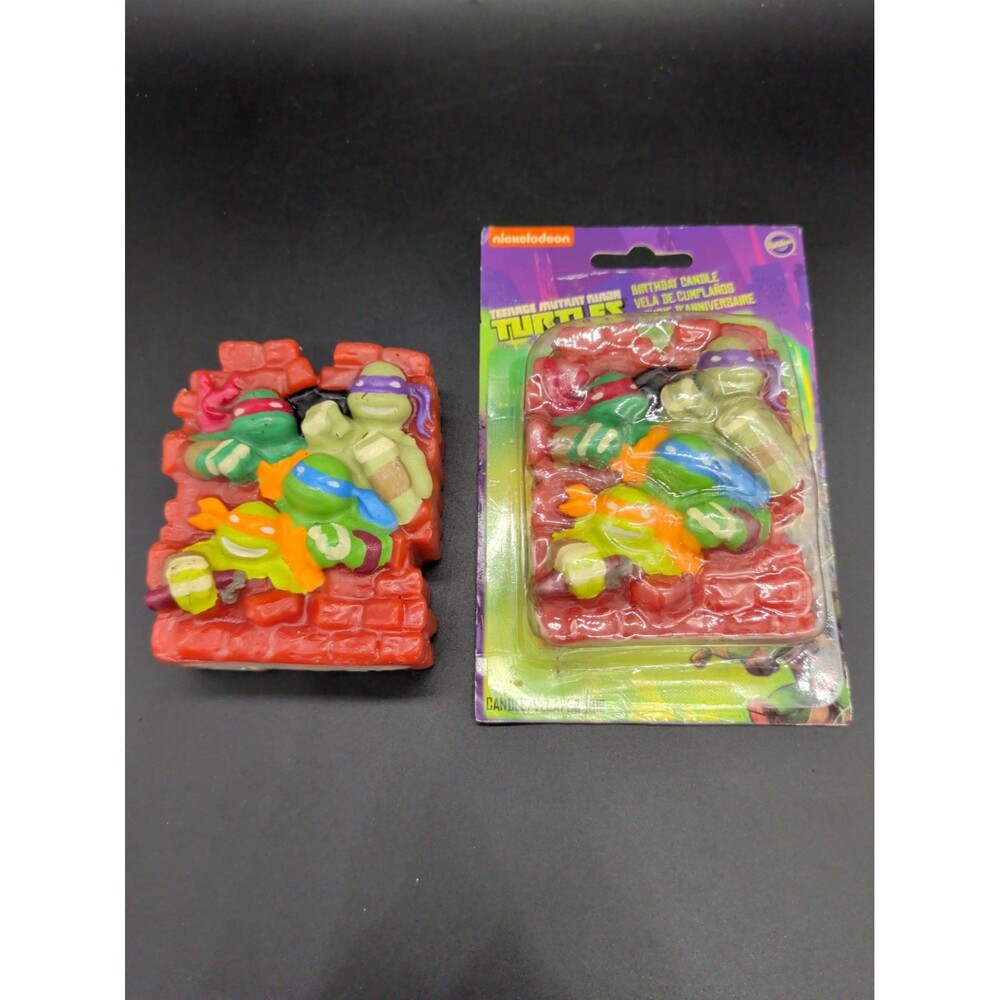 Teen Mutant Ninja Turtle Birthday Candle TMNT 2014 Party Lot of 2